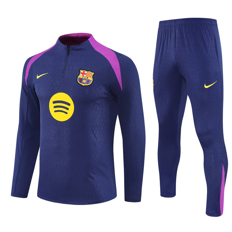 25/26 FC Barcelona Training Blue/Purple Tracksuit from FootballPrestige.com - Premium Football Kits
