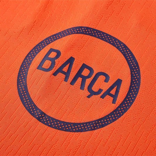 25/26 FC Barcelona Training Orange/Blue Kids Size Tracksuit from FootballPrestige.com - Premium Football Kits