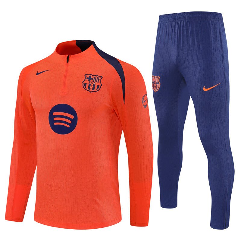25/26 FC Barcelona Training Orange/Blue Tracksuit from FootballPrestige.club - Premium Football Kits