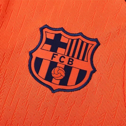 25/26 FC Barcelona Training Orange/Blue Tracksuit from FootballPrestige.com - Premium Football Kits