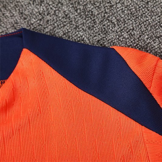 25/26 FC Barcelona Training Orange/Blue Tracksuit from FootballPrestige.com - Premium Football Kits