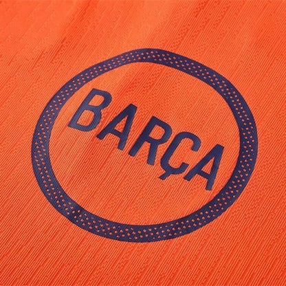 25/26 FC Barcelona Training Orange/Blue Tracksuit from FootballPrestige.com - Premium Football Kits