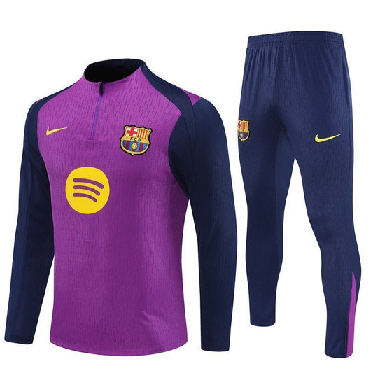 25/26 FC Barcelona Training Purple/Blue Tracksuit from FootballPrestige.com - Premium Football Kits