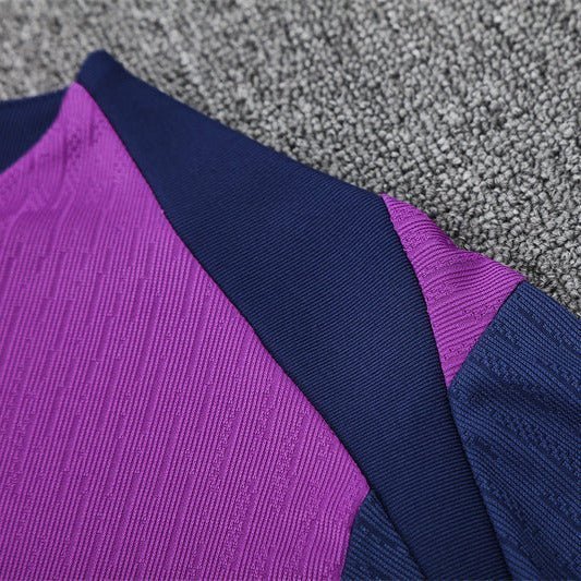 25/26 FC Barcelona Training Purple/Blue Tracksuit from FootballPrestige.com - Premium Football Kits