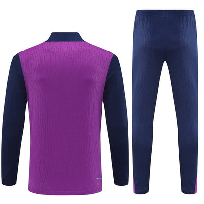 25/26 FC Barcelona Training Purple/Blue Tracksuit from FootballPrestige.com - Premium Football Kits