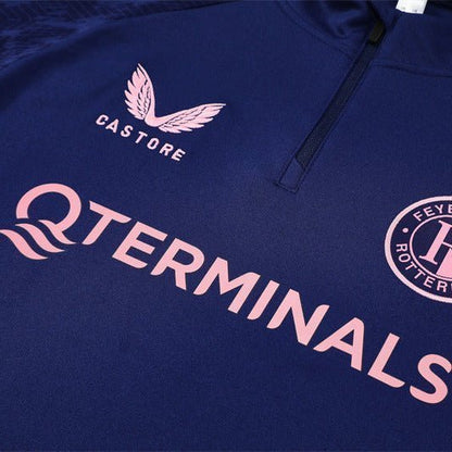 25/26 Feyenoord Training Blue Kids Size Tracksuit from FootballPrestige.com - Premium Football Kits