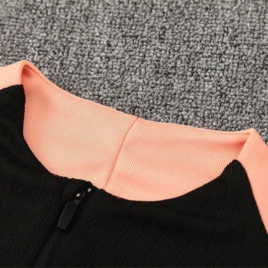 25/26 France Training Black/Light Pink Kids Size Tracksuit from FootballPrestige.com - Premium Football Kits