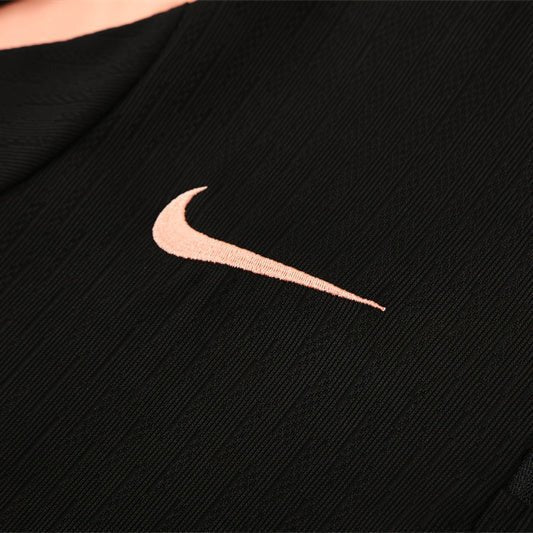 25/26 France Training Black/Light Pink Kids Size Tracksuit from FootballPrestige.com - Premium Football Kits