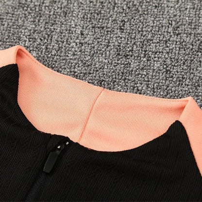 25/26 France Training Black/Light Pink Tracksuit from FootballPrestige.com - Premium Football Kits