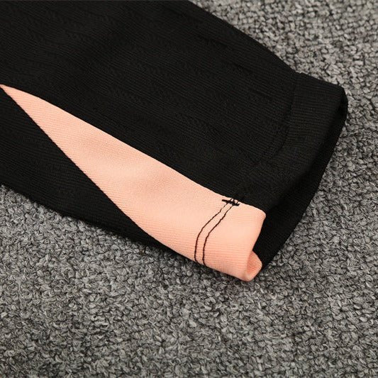 25/26 France Training Black/Light Pink Tracksuit from FootballPrestige.com - Premium Football Kits