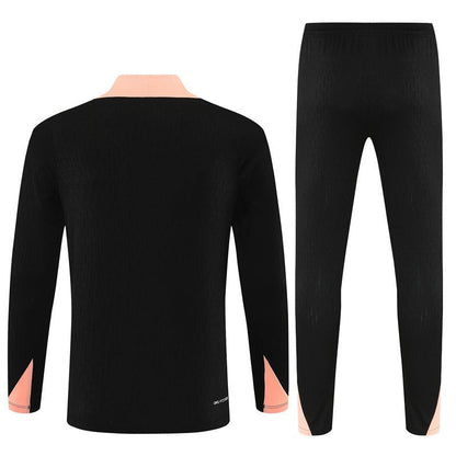 25/26 France Training Black/Light Pink Tracksuit from FootballPrestige.com - Premium Football Kits