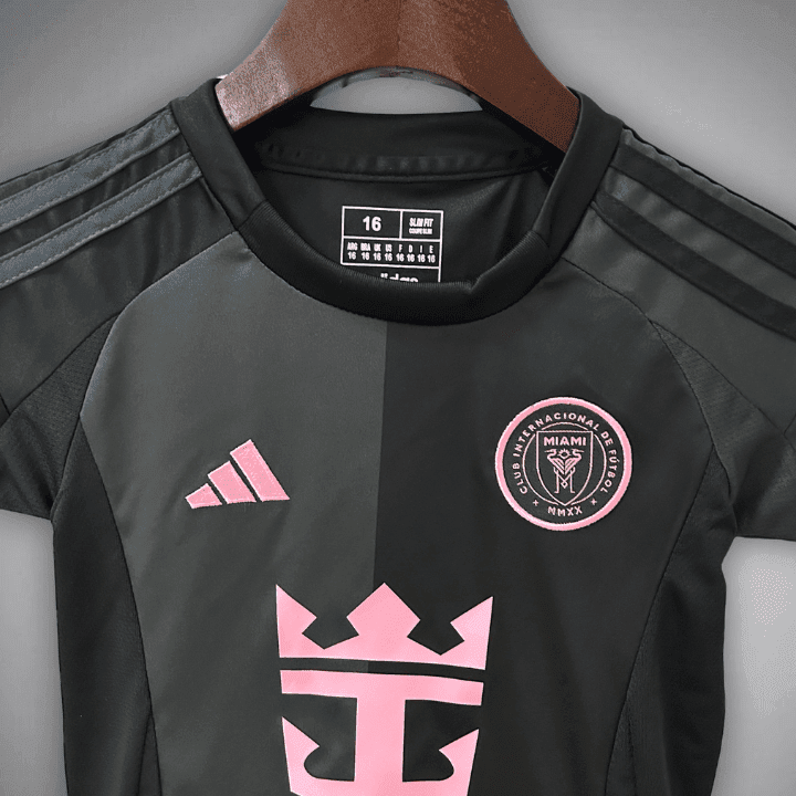 25/26 Inter Miami Away Kids Size Kit from FootballPrestige.club - Premium Football Kits