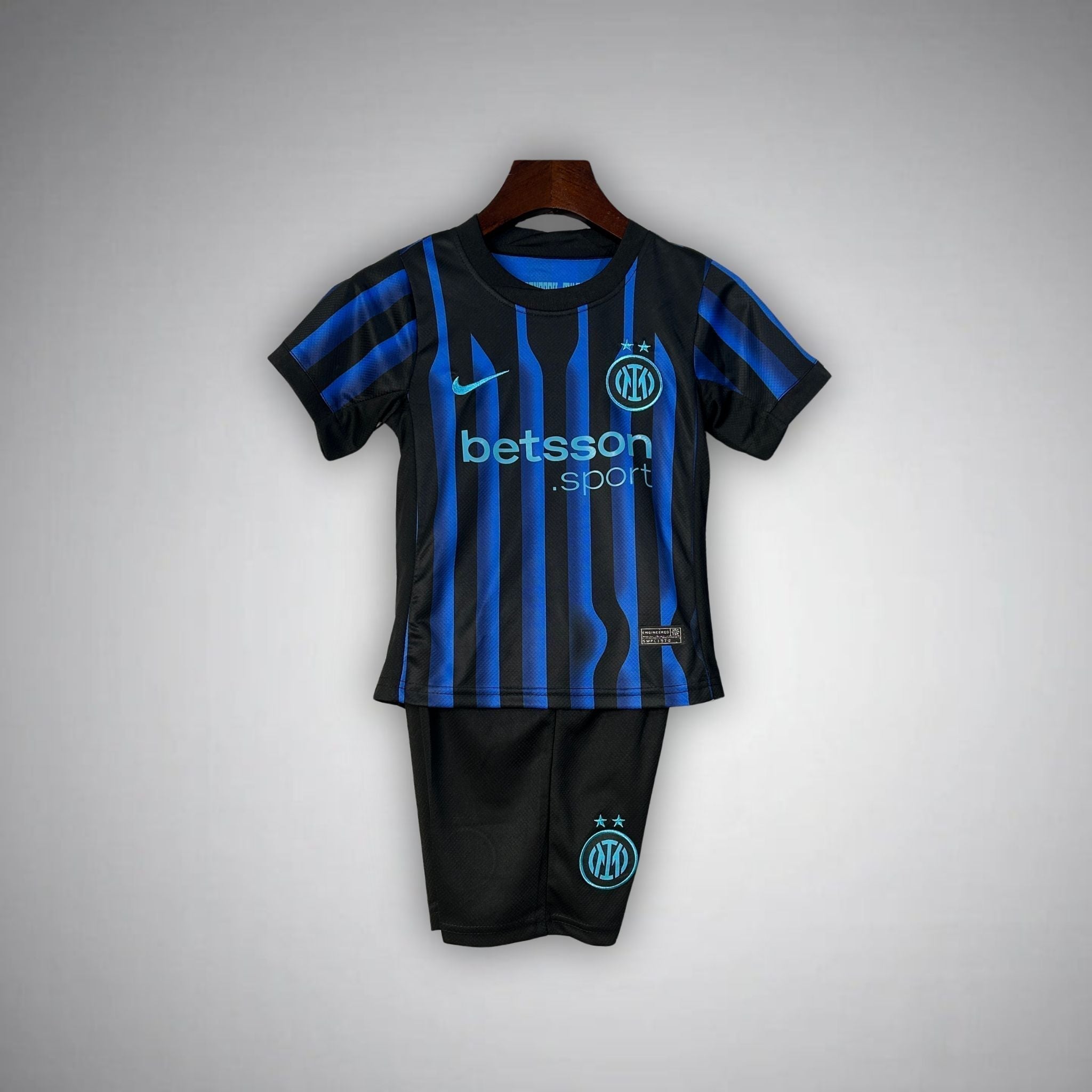 25/26 Inter Milan Home Kids Size Kit from FootballPrestige.club - Premium Football Kits