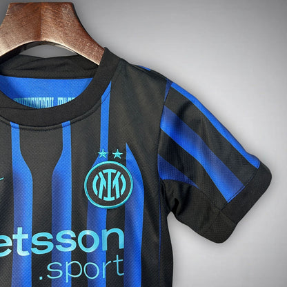 25/26 Inter Milan Home Kids Size Kit from FootballPrestige.com - Premium Football Kits