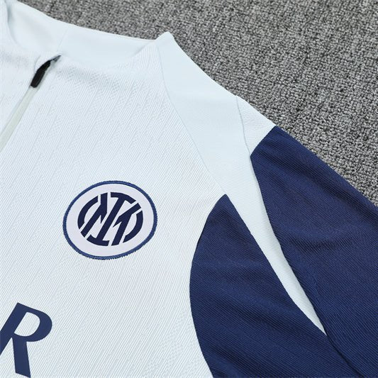 25/26 Inter Milan White Kids Size Tracksuit from FootballPrestige.com - Premium Football Kits