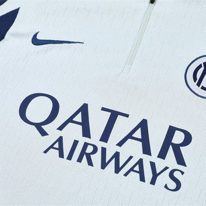 25/26 Inter Milan White Tracksuit from FootballPrestige.com - Premium Football Kits