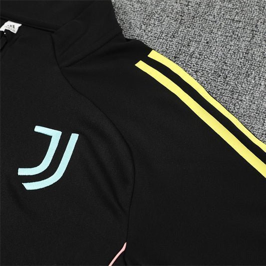 25/26 Juventus Training Black Kids Size Tracksuit from FootballPrestige.com - Premium Football Kits