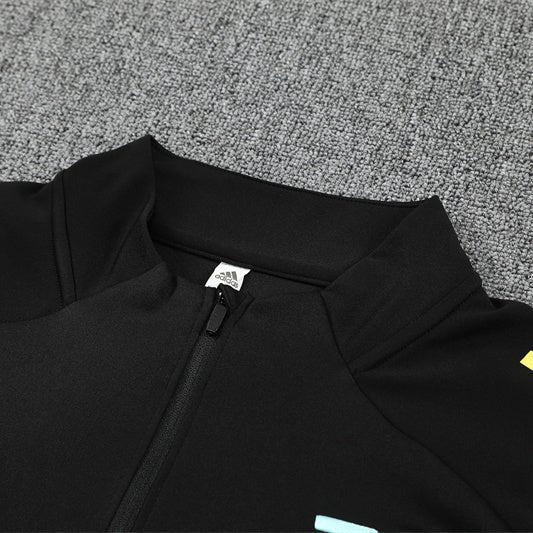 25/26 Juventus Training Black Tracksuit from FootballPrestige.com - Premium Football Kits