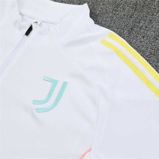 25/26 Juventus Training White Kids Size Tracksuit from FootballPrestige.com - Premium Football Kits