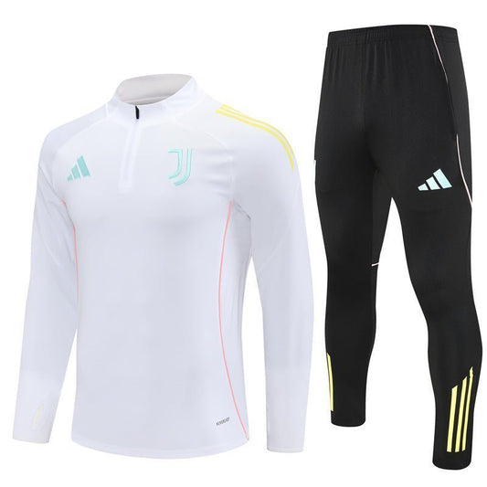 25/26 Juventus Training White Tracksuit from FootballPrestige.com - Premium Football Kits
