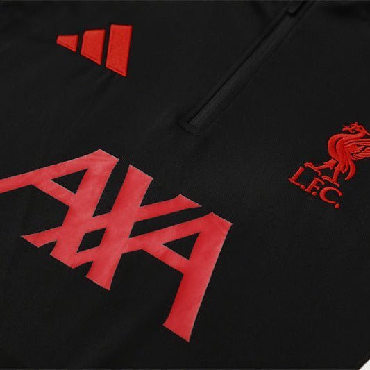25/26 Liverpool Training Black Kids Size Tracksuit from FootballPrestige.com - Premium Football Kits