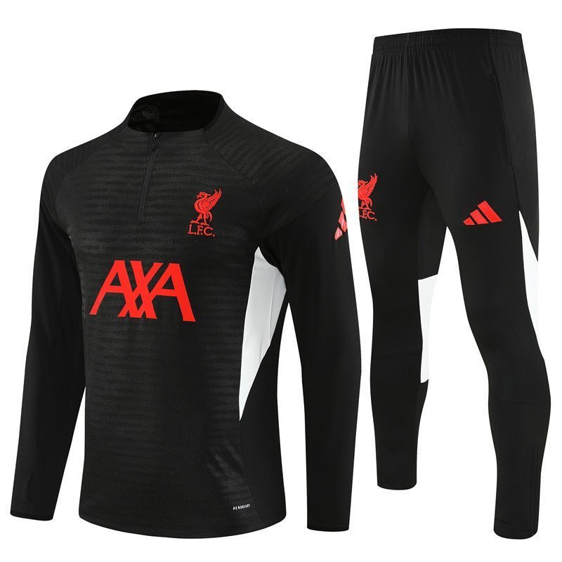 25/26 Liverpool Training Black Kids Size Tracksuit from FootballPrestige.com - Premium Football Kits