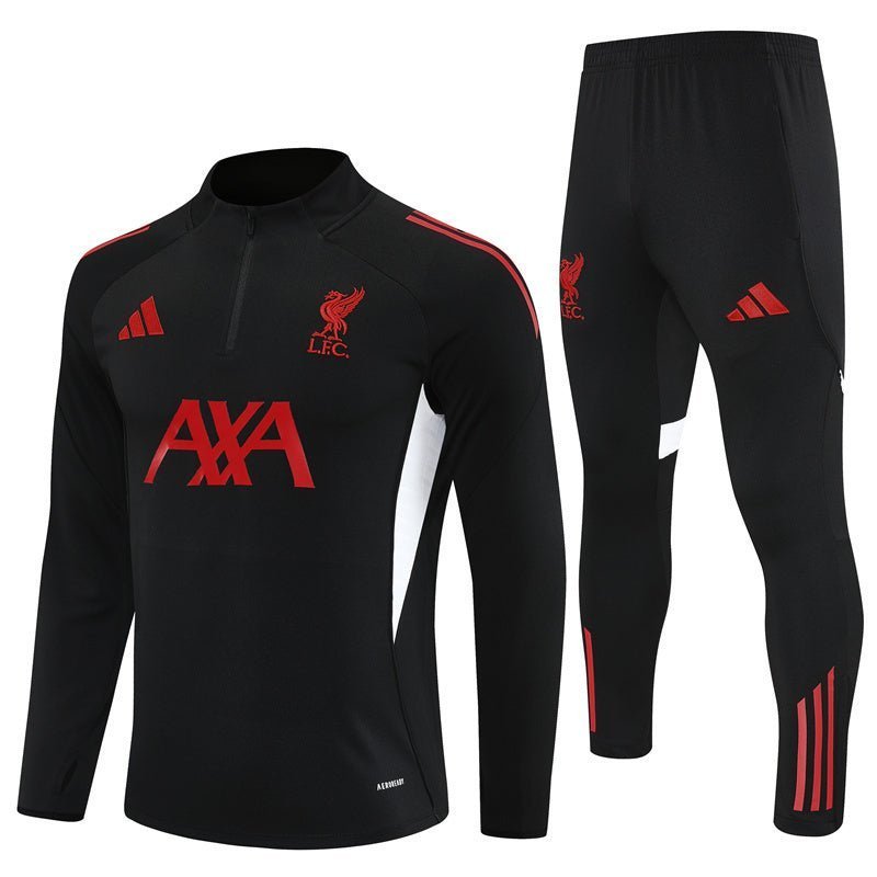 25/26 Liverpool Training Black Tracksuit from FootballPrestige.com - Premium Football Kits