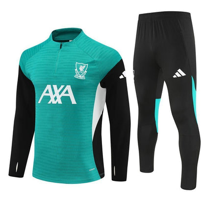 25/26 Liverpool Training Green Kids Size Tracksuit from FootballPrestige.com - Premium Football Kits