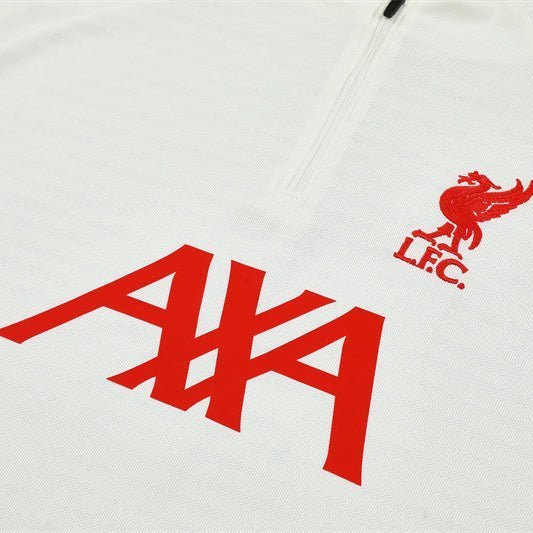 25/26 Liverpool Training White Tracksuit from FootballPrestige.com - Premium Football Kits