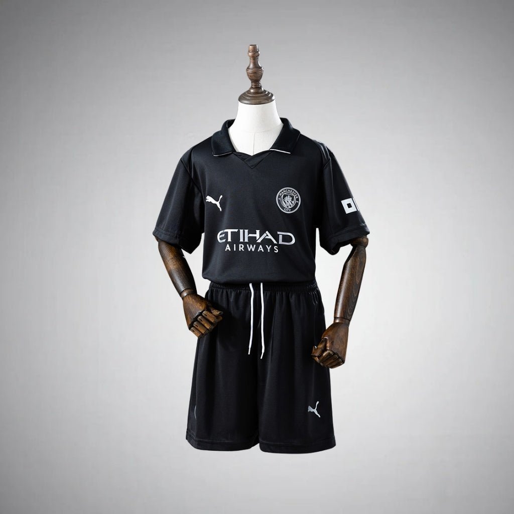 25/26 Manchester City Away Kids Size Kit from FootballPrestige.club - Premium Football Kits