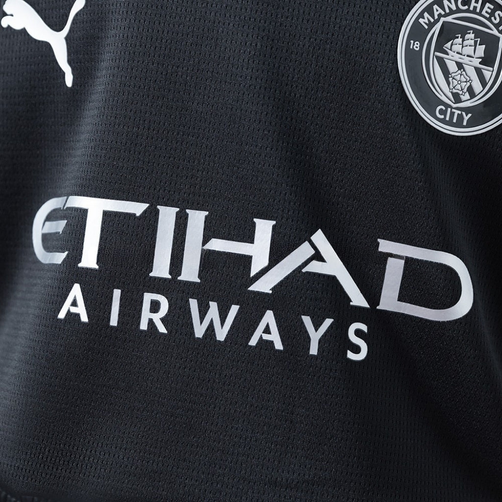 25/26 Manchester City Away Kids Size Kit from FootballPrestige.club - Premium Football Kits