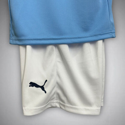 25/26 Manchester City Home Kids Size Kit from FootballPrestige.com - Premium Football Kits