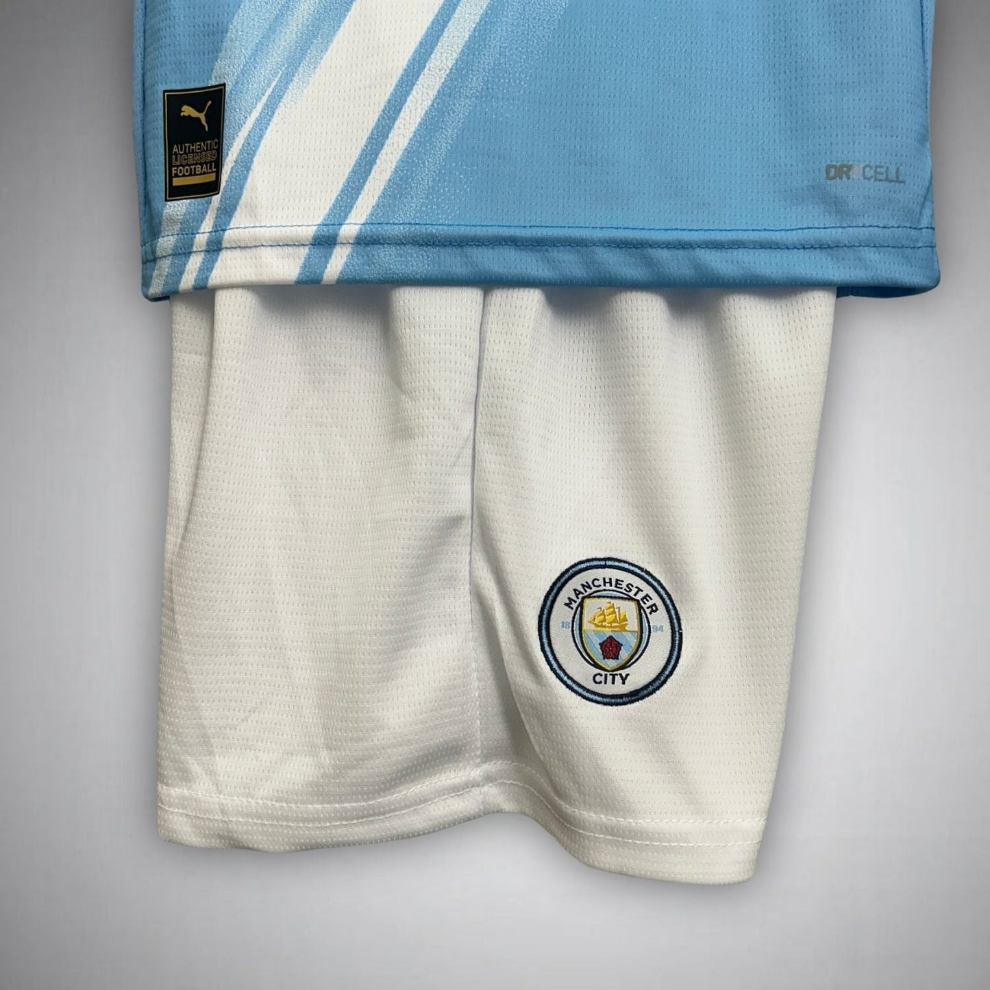 25/26 Manchester City Home Kids Size Kit from FootballPrestige.com - Premium Football Kits