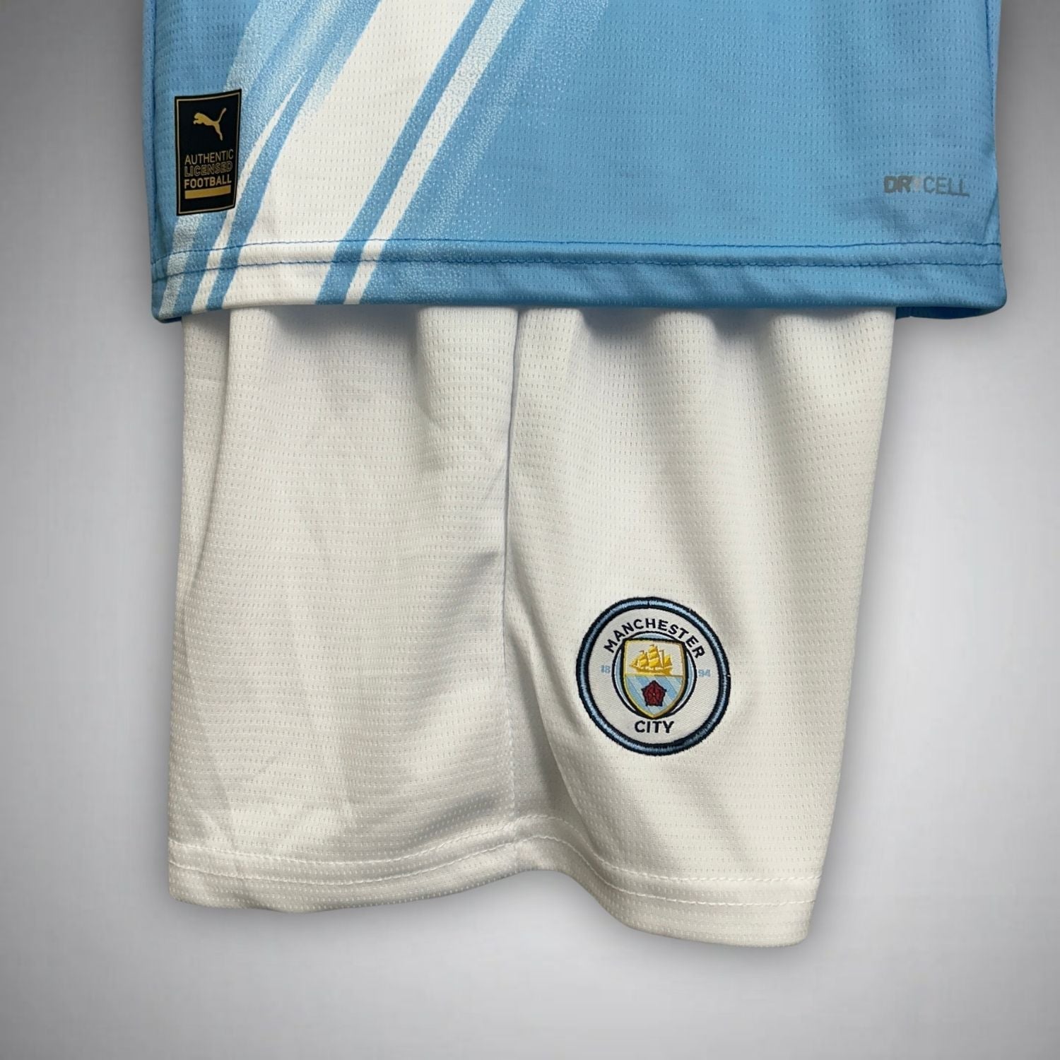 25/26 Manchester City Home Kids Size Kit from FootballPrestige.com - Premium Football Kits