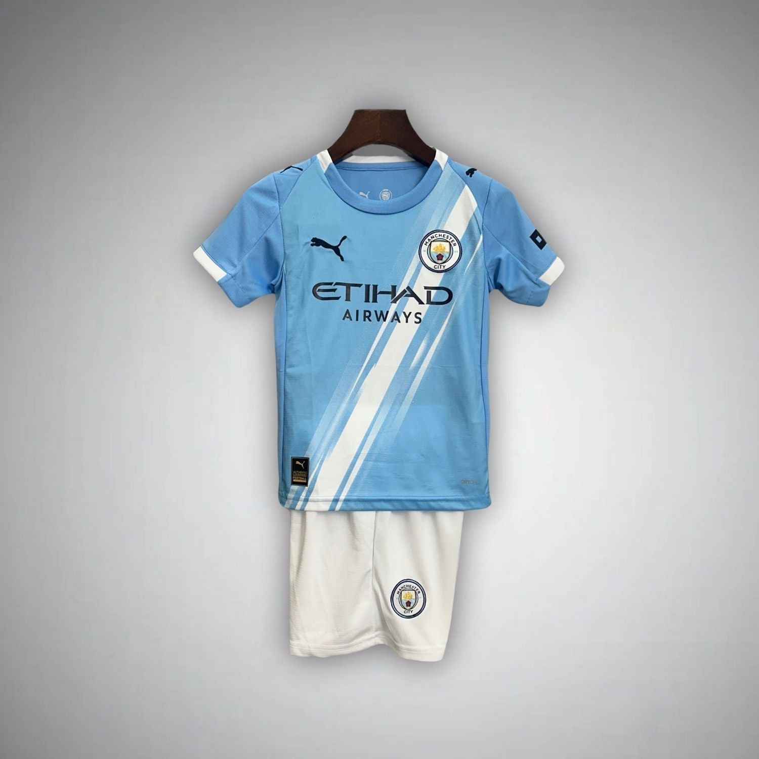 25/26 Manchester City Home Kids Size Kit from FootballPrestige.club - Premium Football Kits