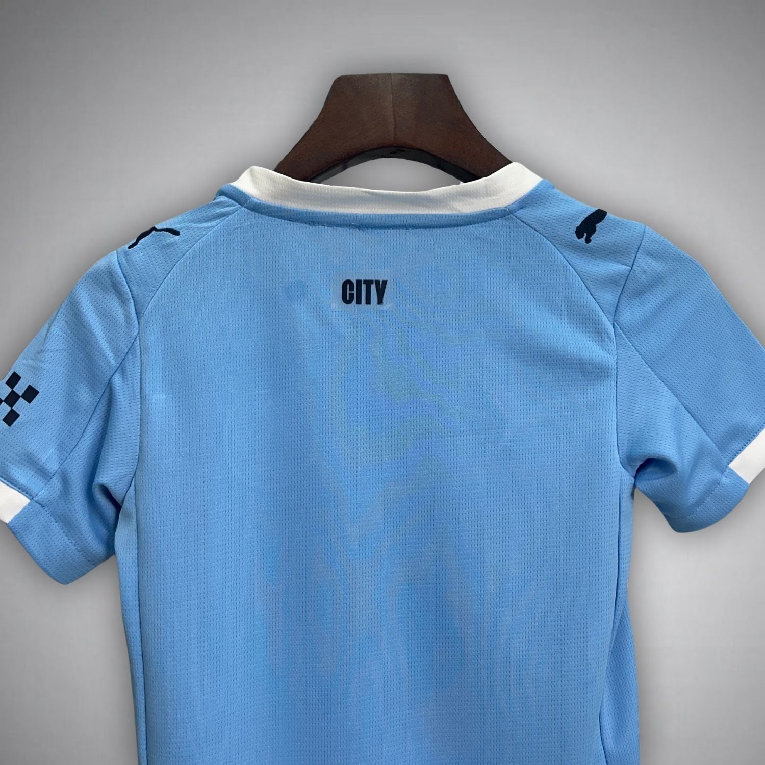 25/26 Manchester City Home Kids Size Kit from FootballPrestige.com - Premium Football Kits