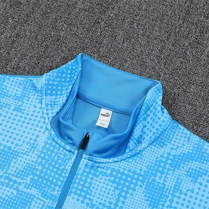 25/26 Manchester City x Asahi Blue Kids Size Tracksuit from FootballPrestige.com - Premium Football Kits