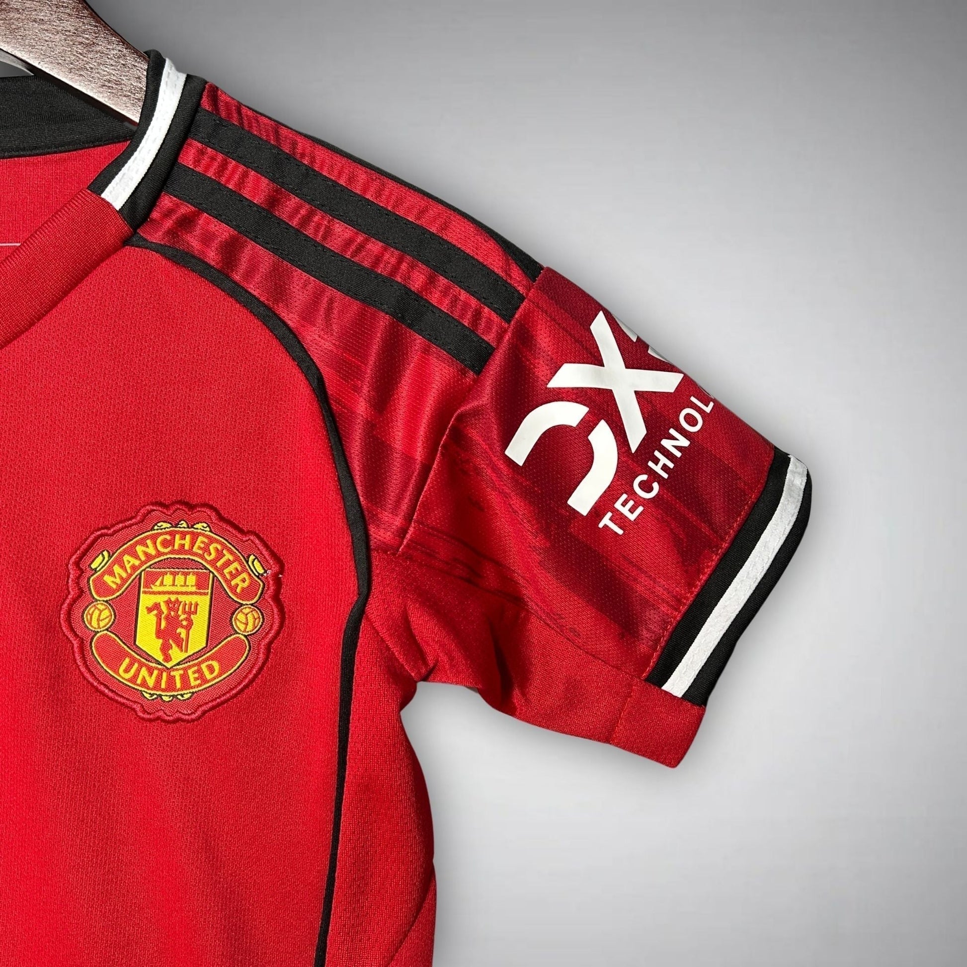 25/26 Manchester United Home Kids Size Kit - Premium Quality Kits at FootballPrestige.store