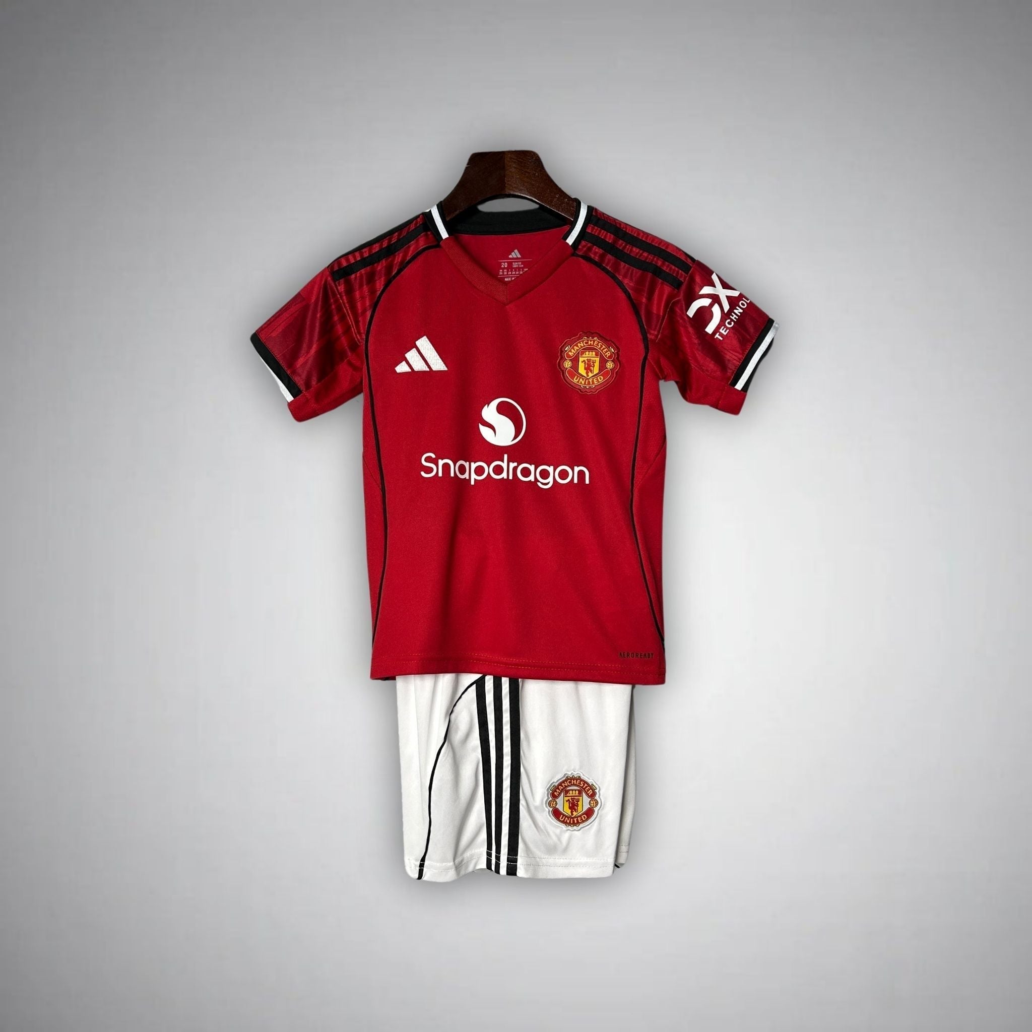 25/26 Manchester United Home Kids Size Kit - Premium Quality Kits at FootballPrestige.store