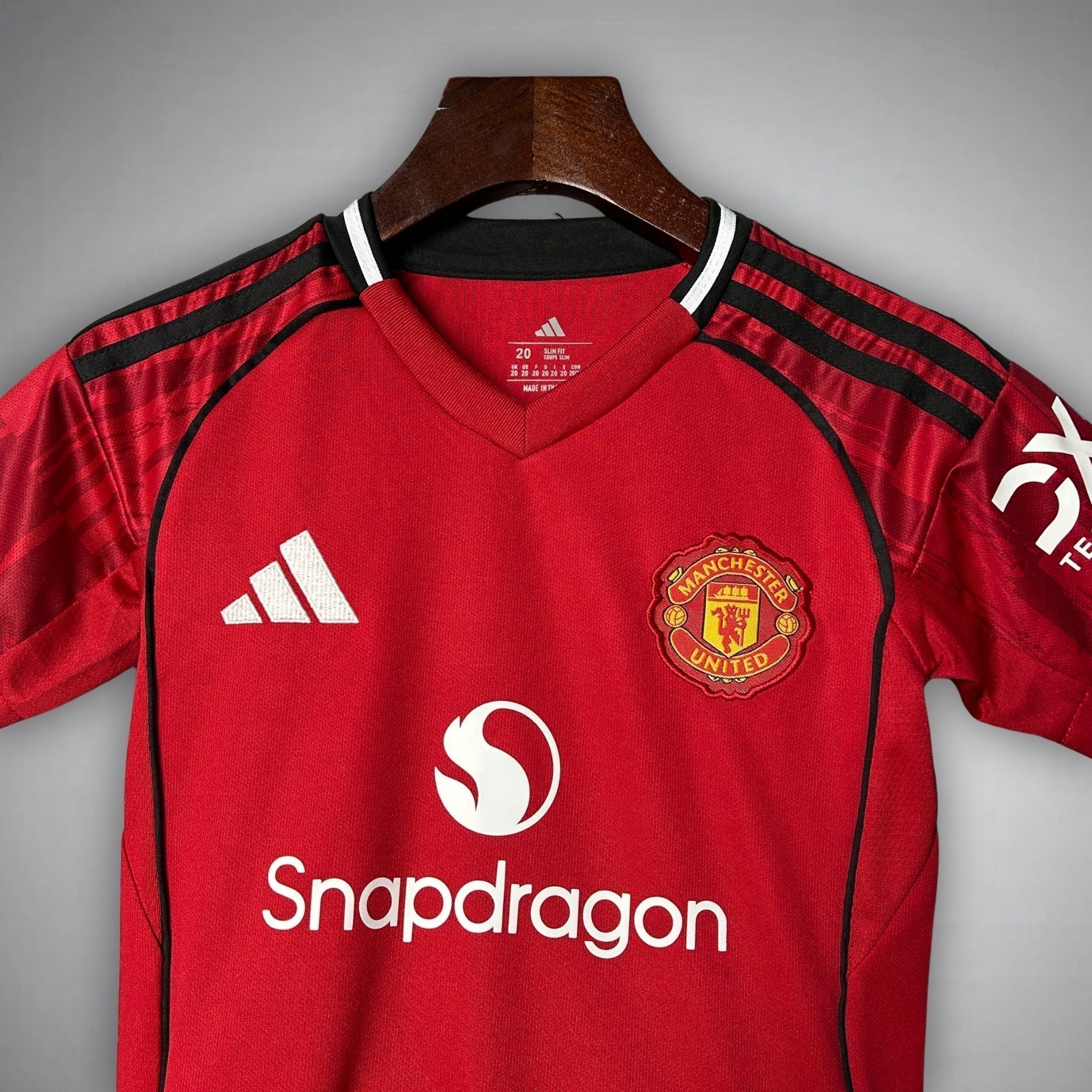 25/26 Manchester United Home Kids Size Kit - Premium Quality Kits at FootballPrestige.store