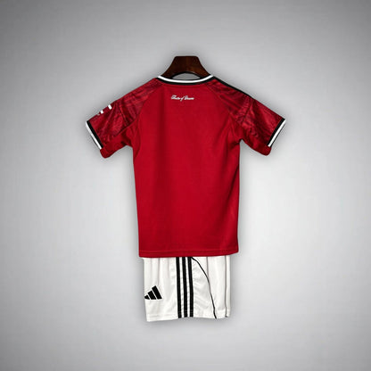 25/26 Manchester United Home Kids Size Kit - Premium Quality Kits at FootballPrestige.store