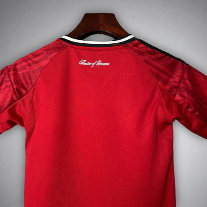 25/26 Manchester United Home Kids Size Kit - Premium Quality Kits at FootballPrestige.store