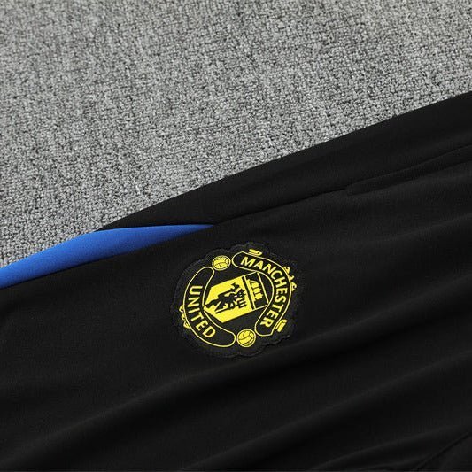 25/26 Manchester United Training Black Kids Size Tracksuit - Premium Quality Kits at FootballPrestige.store