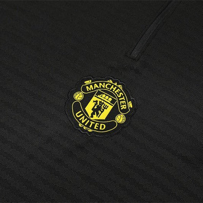 25/26 Manchester United Training Black Kids Size Tracksuit - Premium Quality Kits at FootballPrestige.store