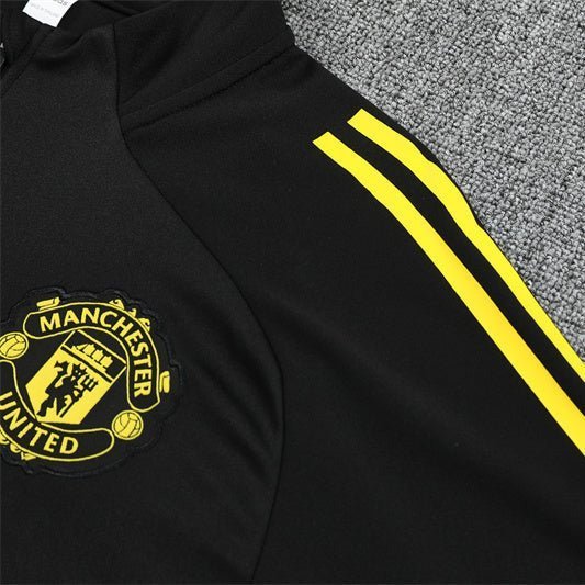 25/26 Manchester United Training Black Tracksuit - Premium Quality Kits at FootballPrestige.store