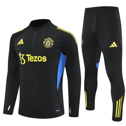 25/26 Manchester United Training Black Tracksuit - Premium Quality Kits at FootballPrestige.store