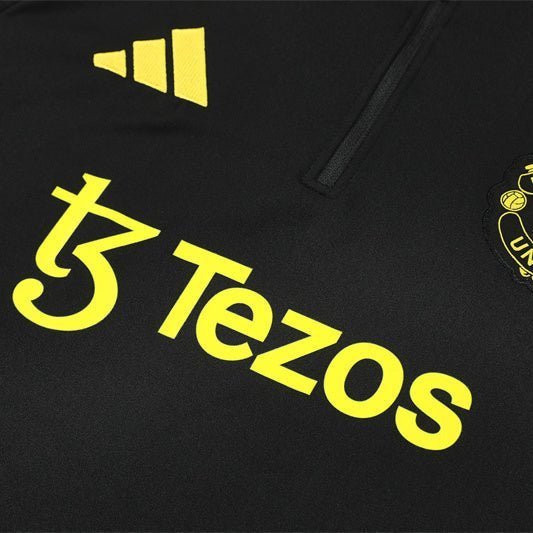 25/26 Manchester United Training Black Tracksuit - Premium Quality Kits at FootballPrestige.store