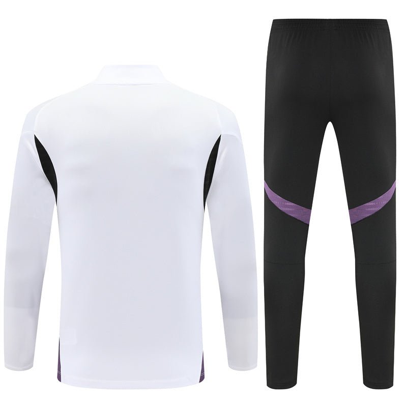 25/26 Manchester United Training White Kids Size Tracksuit - Premium Quality Kits at FootballPrestige.store