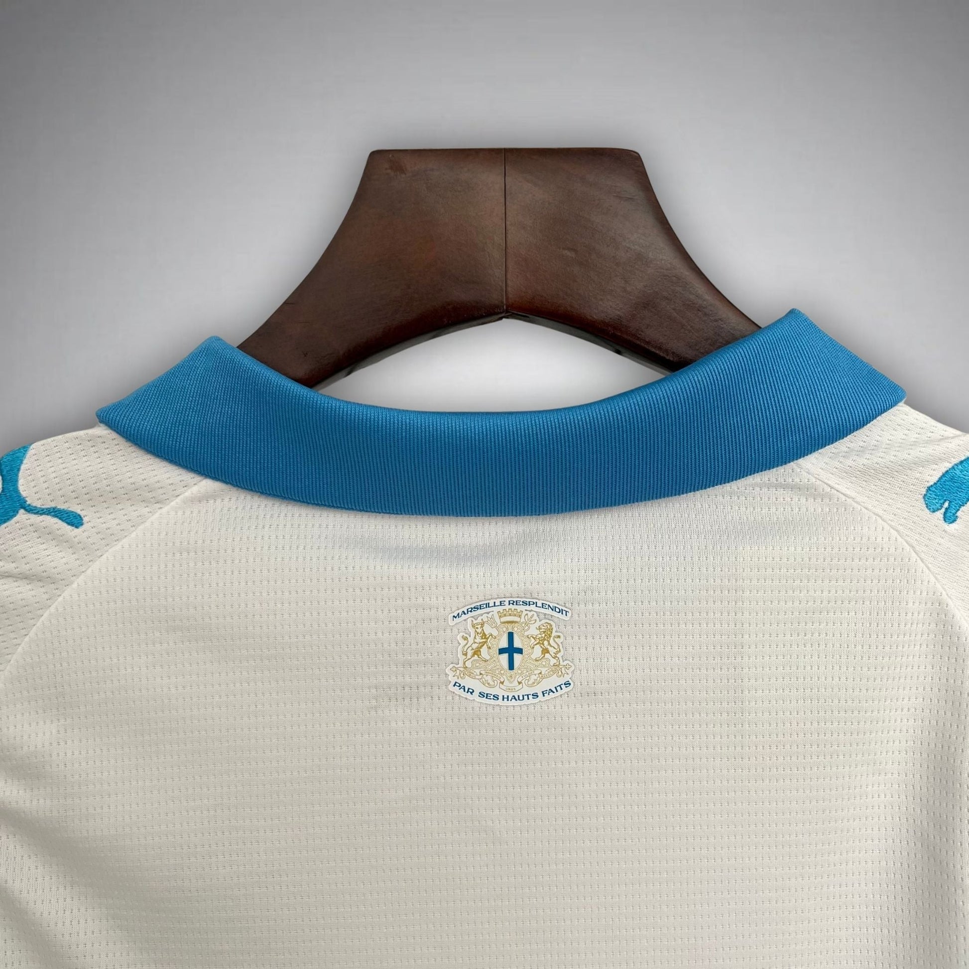 25/26 Marseille Home Kids Size Kit from FootballPrestige.com - Premium Football Kits