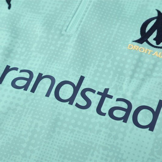 25/26 Marseille Training Mint Green Tracksuit from FootballPrestige.com - Premium Football Kits